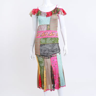 2003 F/W Paisley Patchwork Coin Charm Dress