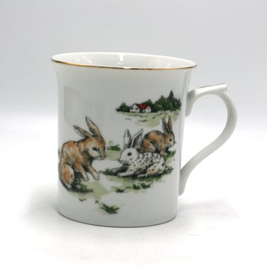 vintage Porcelain Rabbit Mug Made in Japan 