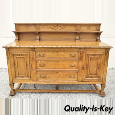Antique Mission Oak Arts &amp; Crafts Sideboard Buffet by Grand Rapids Furniture Co.