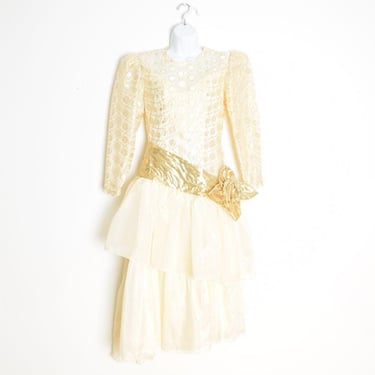 gold junior prom dresses Vintage 80s 90s | Black Velvet & Gold Lame Big Bow Maxi Party Dress main image 0