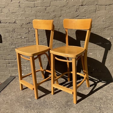 Pair of Bentwood Counter Stools