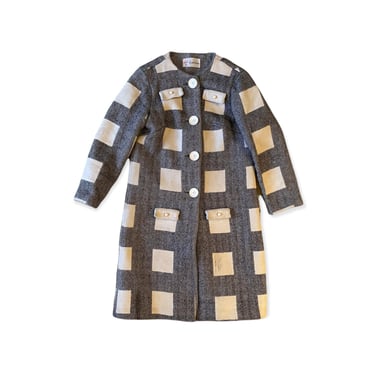 1960s Cardin-Inspired Multi Pocket Wool Coat 
