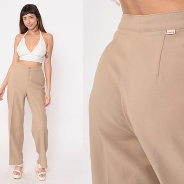 White Straight Leg Pants Pleated Trousers High Waisted Trousers 80s Tapered  1980s Vintage Summer Slacks Extra Small Xs 24 -  Canada