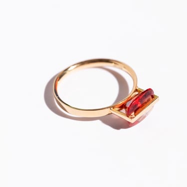 JANUKA Red Andesine Band Ring