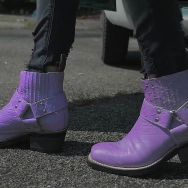 Freebird Womens Whiskey Moodring Unicorn Purple Leather Ankle Boots Sz 6 