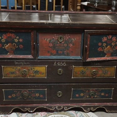 Antique Tyrolean Blanket Chest | Sideboard | Buffet | 1800s