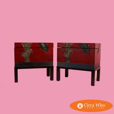 Pair of Chinoiserie Trunks