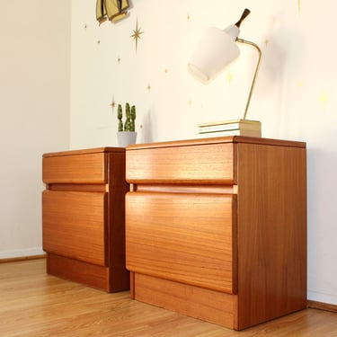 Pair of Danish Teak Nightstands