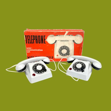 Vintage Telephone Set Retro 1960s AS IS + Mehanotehnika Izola + Inter Communication Set + Signal Bulb + Mid Century Modern + 2 Phones + MCM 
