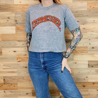 80's University of Tennessee Cropped Vintage T Shirt 