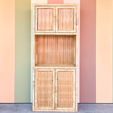 Island Style Rattan Wrapped Cabinet