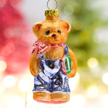 VINTAGE: Bear Glass Ornaments - Teddy Bear - Blown Figural Glass Ornament - Mercury Ornament - Christmas - Holidays - SKU 30-402-00013372 
