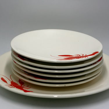 vintage Waechtersback  lobster plates and platter made in Germany 