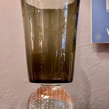 Large Smokey Glass Vase by Carl Erickson
