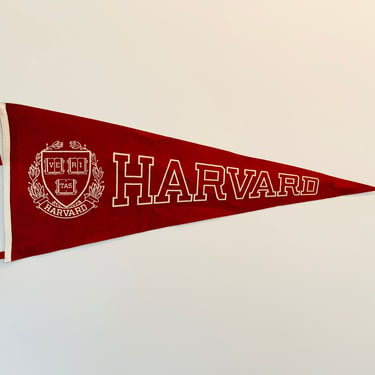 Vintage Harvard University Extra Large Wool Pennant by Chicago Pennant Company Chipenco 