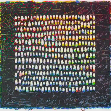 Elfi Schuselka &quot;Align #8&quot; Mixed Media on Canvas