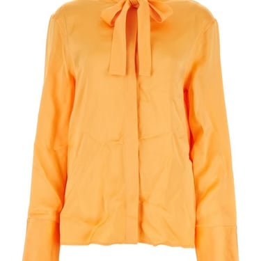 Jil Sander Woman Orange Satin Shirt