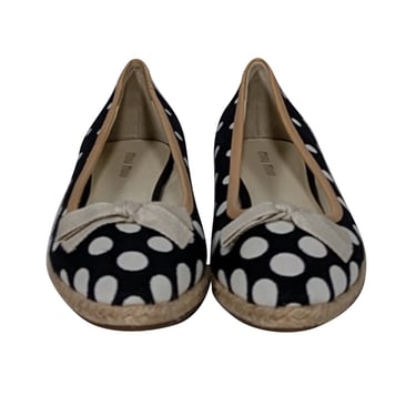 Miu Miu - Black & White Polka Dot Espadrille Flats Sz 9