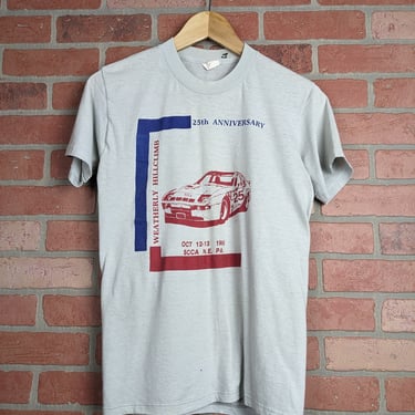 Vintage 80s SCCA Weatherly Hill Climb ORIGINAL Racing Tee - Medium 