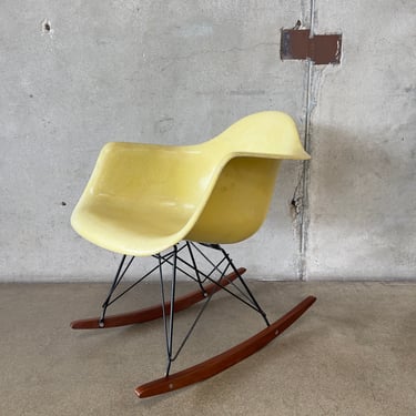 Modernica Case Study Arm Shell Lemon Yellow Rocker Chair
