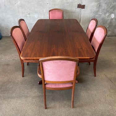 Mid Century Modern Walnut Dining Set By Brown Saltman