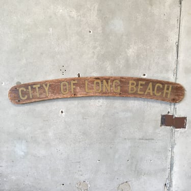 Vintage City of Long Beach Sign of a Decommissioned City Boat