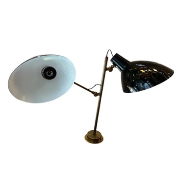 Vintage French Style Brass Dual-Arm Pendant Light