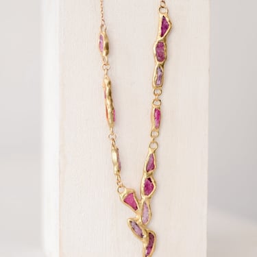 Brass and Ruby Ursa Major Necklace