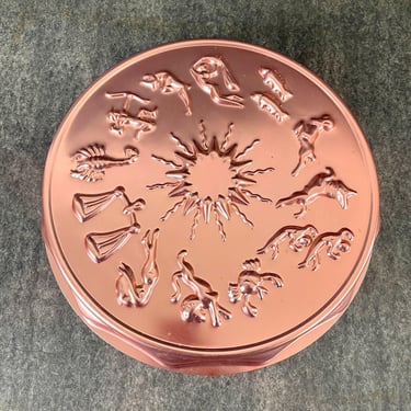 Mirro Zodiac signs gelatin mold - coppertone - 1970s vintage 