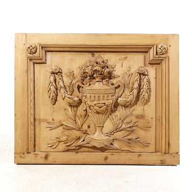 French Regency Style Relief Carved Wood Panel 