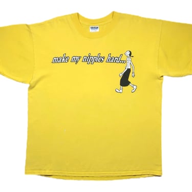 Vintage 90s/Y2K “make my nipples hard…” Lake Powell Double Sided Funny Phrase Graphic T-Shirt Size XL 