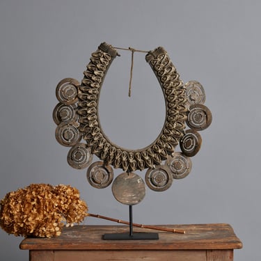 Cut Shell Open Mounted Ceremonial Necklace from Papua New Guinea