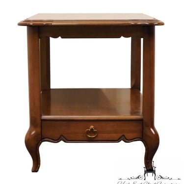 BRANDT Solid Cherry Country French 20" Tiered Accent End Table 