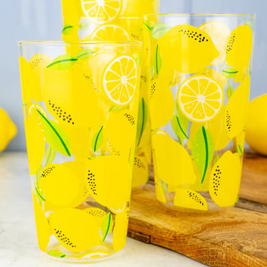 Sunny Lemon Glasses - Set of 4