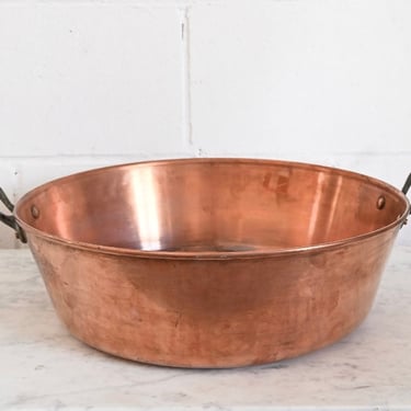 vintage french copper jam pot