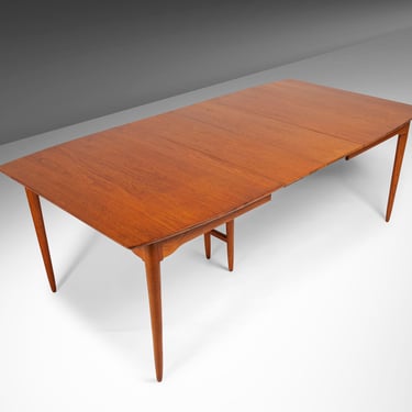 Mid Century Modern Expandable Dining Table in the Manner of Arne Vodder, c. 1960's (Seat Up to 10) 