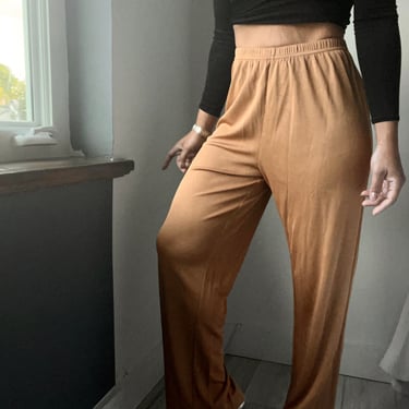 vintage silk knit lounging trousers 