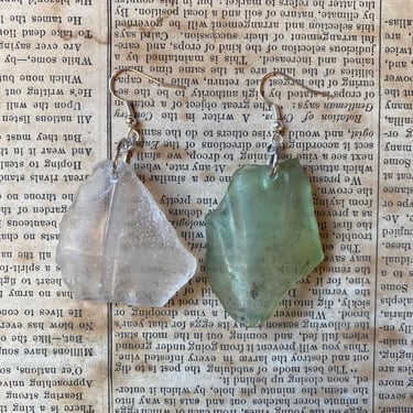 Sea Glass Earrings -- Sea Glass Earrings -- Earrings from Scotland -- Handmade Earrings -- Handmade Jewelry -- Handmade -- Scotland 