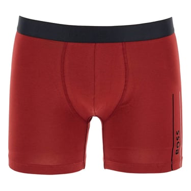 Boss Dark Red Slim Fit Boxer With Side Logo In Cotton Men