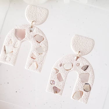 Seashell Arch | Polymer Clay Beach Summer Earrings
