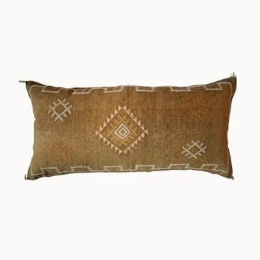 King Size Sabra Handwoven Pillow | Brown