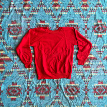 Vintage 1980s Pannill Red Raglan Sweatshirt 