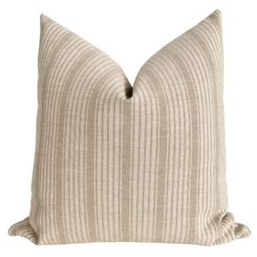 Chai Stripe Brown Pillow Cover