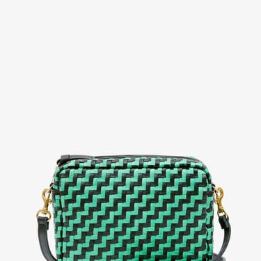 Midi Sac - Mint Opal & Black Woven Zig Zag