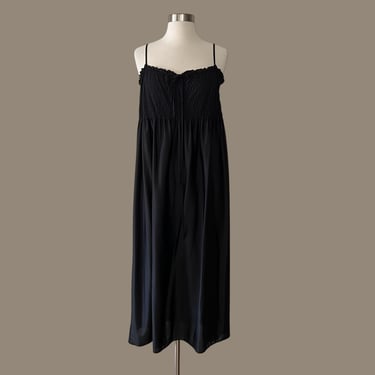 Vintage Black Slip Dress, St. Michael, Size Estimate Large 