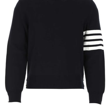 Thom Browne Men Midnight Blue Cotton Sweater