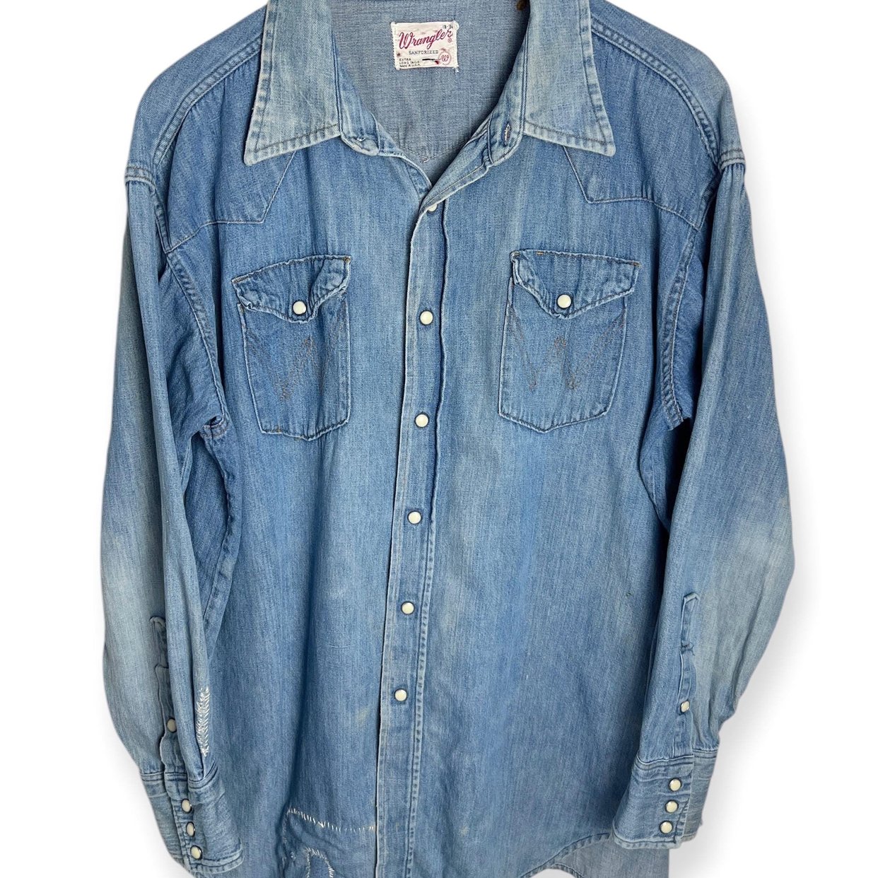 トップス Made in USA 1970's~ FARAH western shirt Vintage 70s Farah Western Denim Shirt With Mother Of Pearl