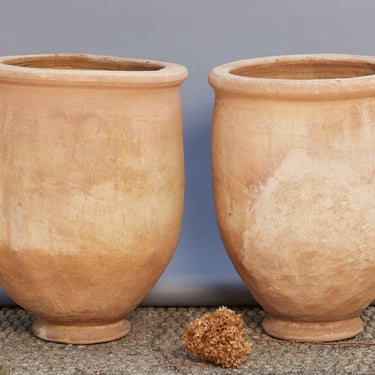 Bleached Terra Cotta Planters from Marrakech