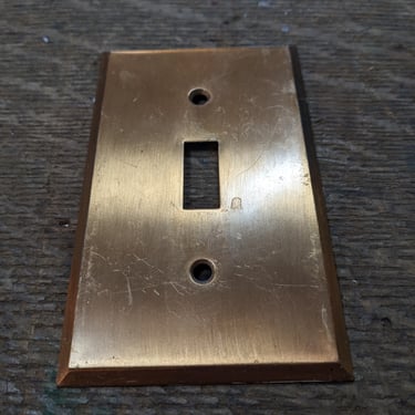 Vintage Mid Century Brass Light Switch Cover
