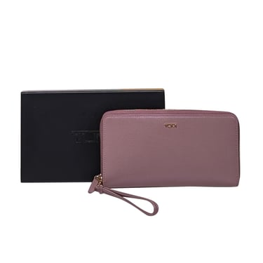 Tumi - Lavender Iridescent Leather Zipper Wallet